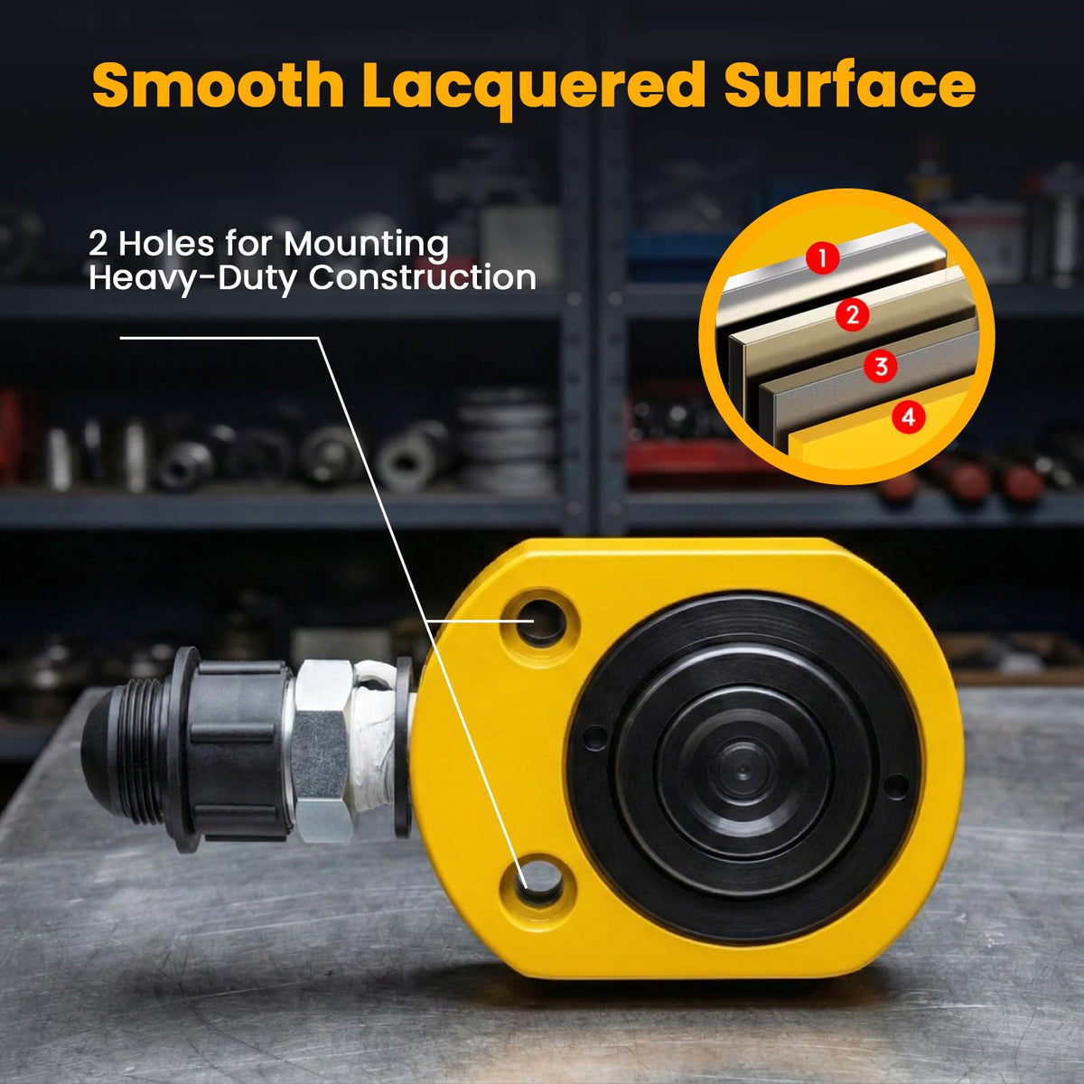 10T Low Profile Hydraulic Ram Jack E777