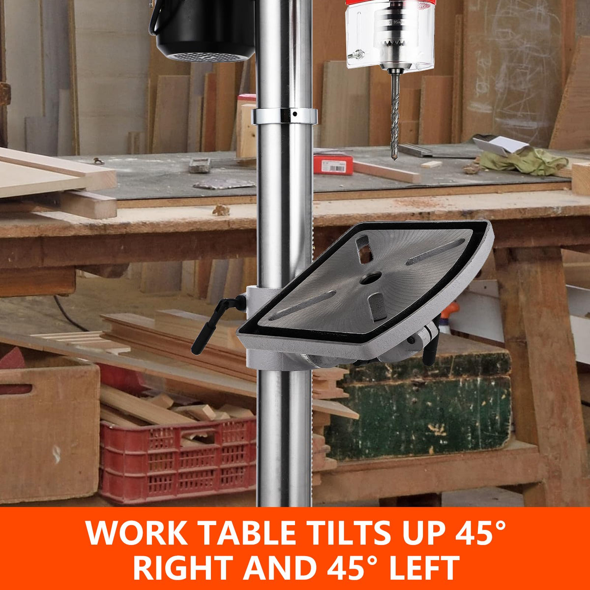 13 in Benchtop Drill Press, 7.5 Amp Variable Speed Cast Iron N5322