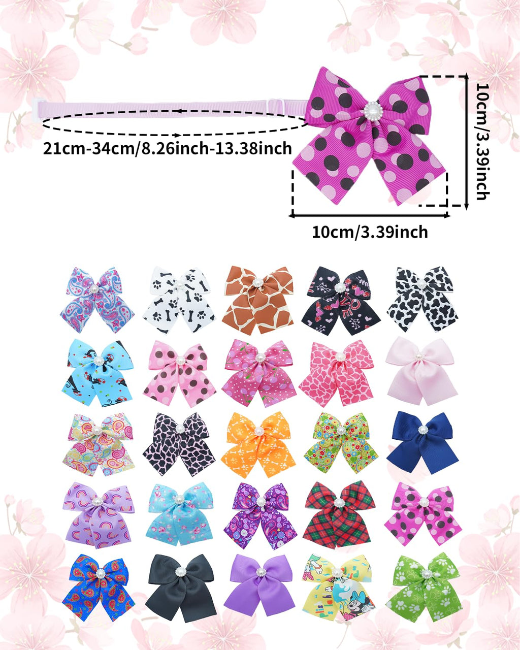 100 Pack Small Dog Bows and Ties W62633