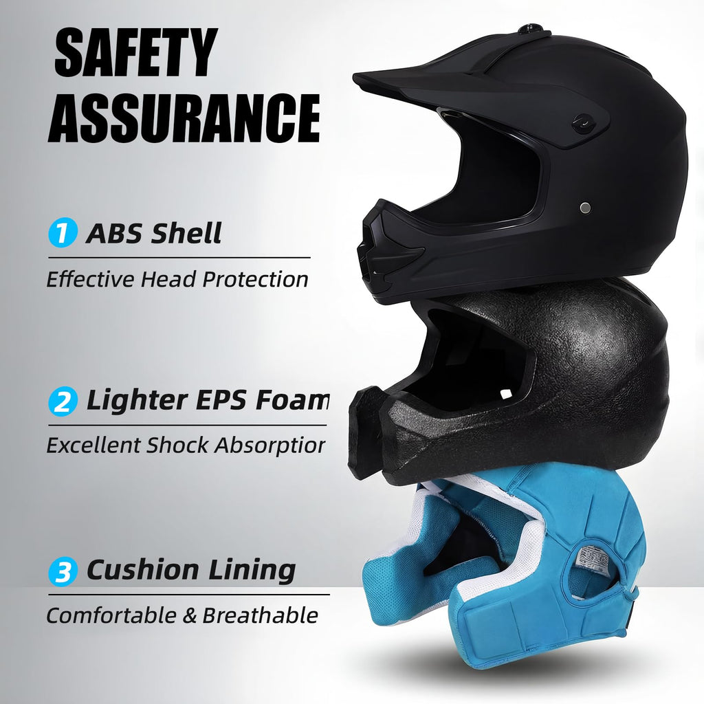 Youth Kids DOT Approved Full Face Motocross Helmet D239178