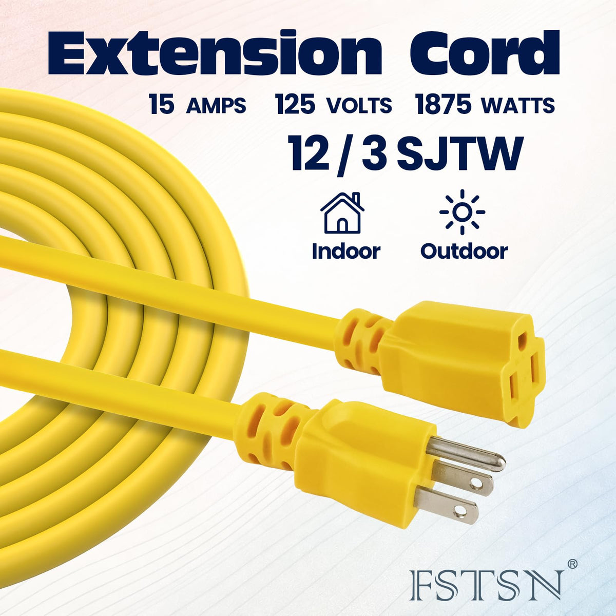 10 ft 12 Gauge 3 Prong Waterproof Heavy Duty Outdoor Extension Cord P330399