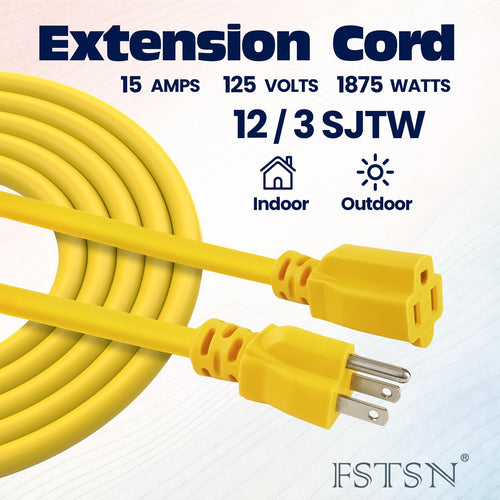 10 ft 12 Gauge 3 Prong Waterproof Heavy Duty Outdoor Extension Cord P330399
