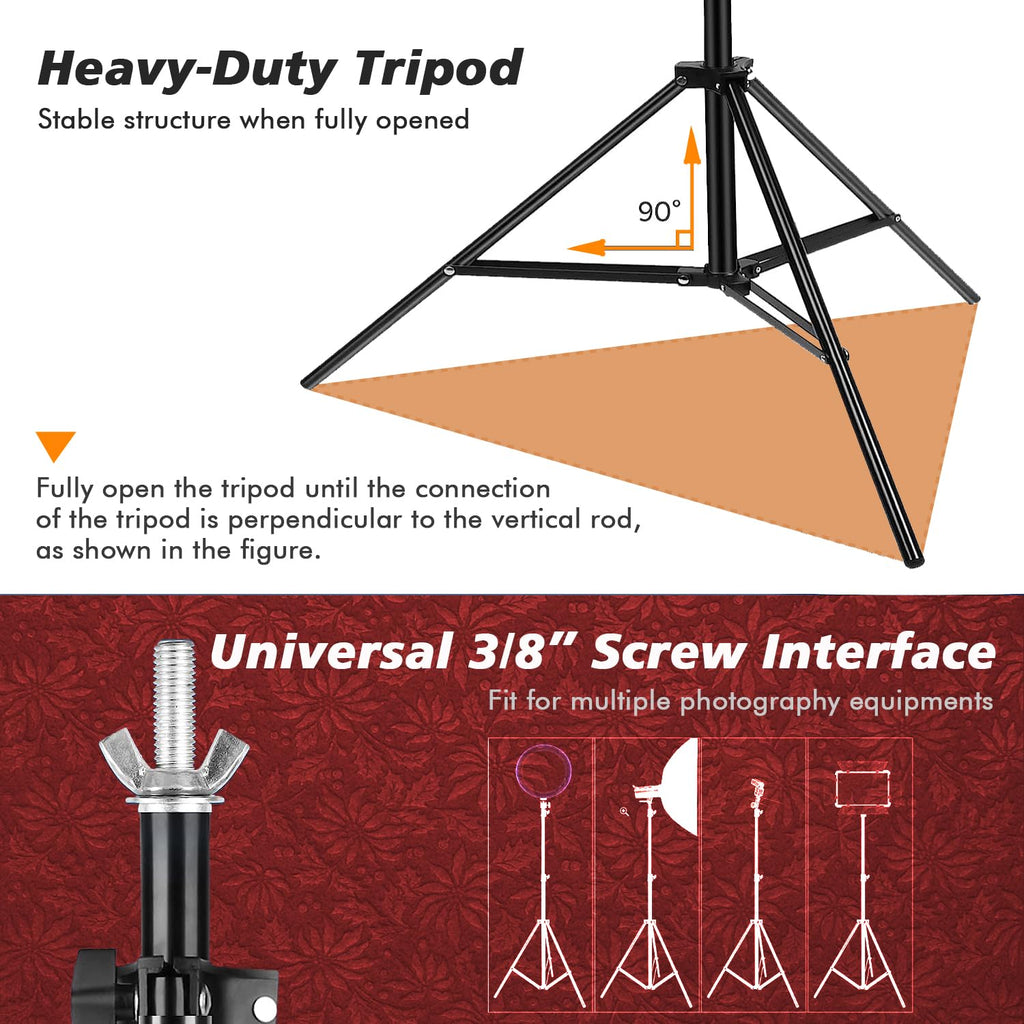 8.5 x 10ft Adjustable Backdrop Stand Support Kit with Sandbag, Clamp and Carry Bag I38970