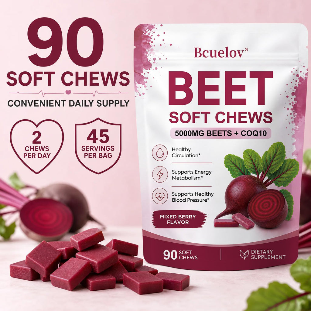 Beet Root Chews with CoQ10, Mixed Berry, 90 Ct X783119