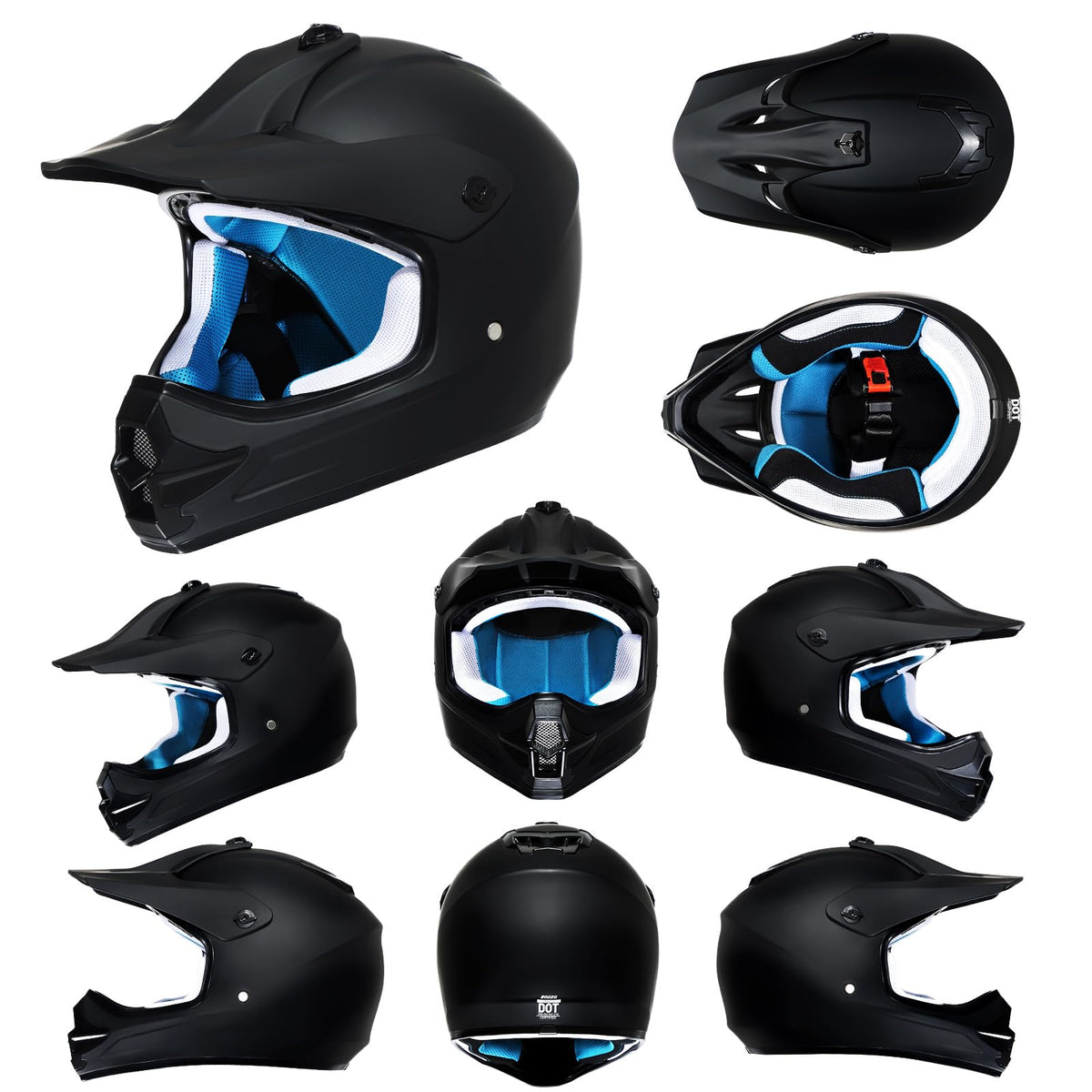 Youth Kids DOT Approved Full Face Motocross Helmet D239178