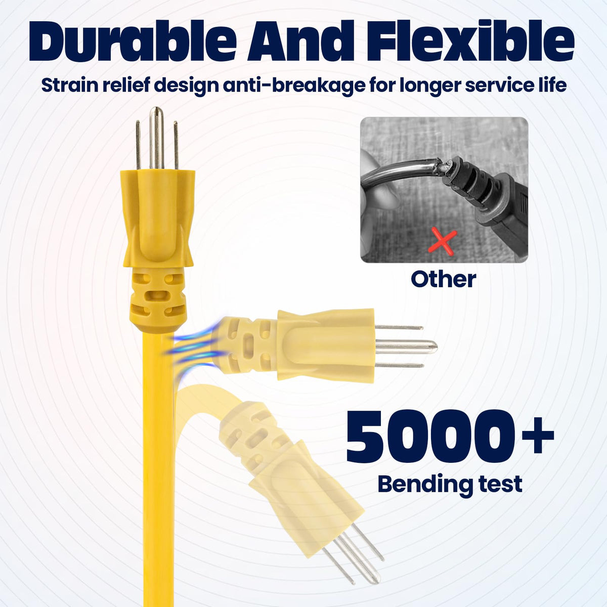 10 ft 12 Gauge 3 Prong Waterproof Heavy Duty Outdoor Extension Cord P330399