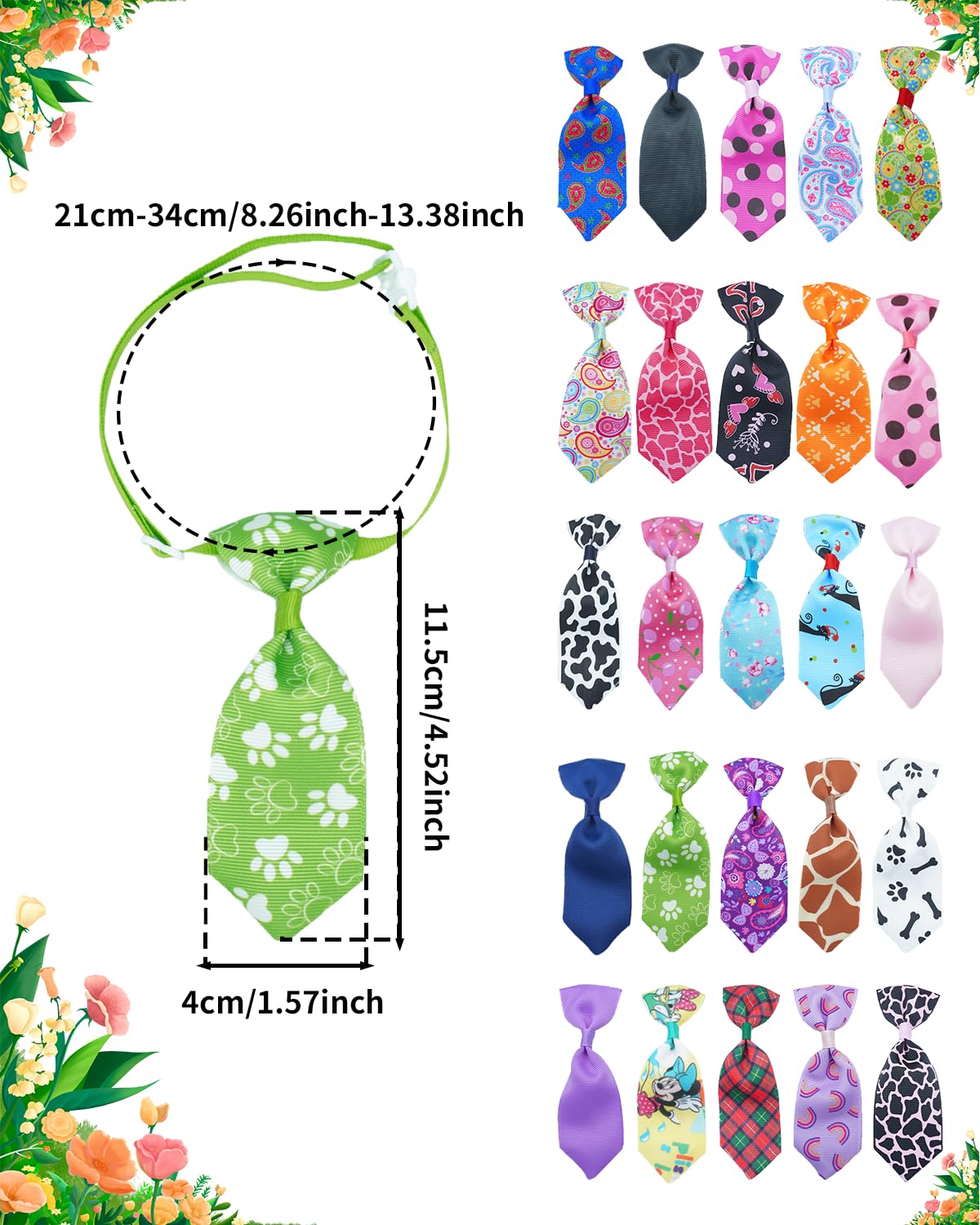 100 Pack Small Dog Bows and Ties W62633