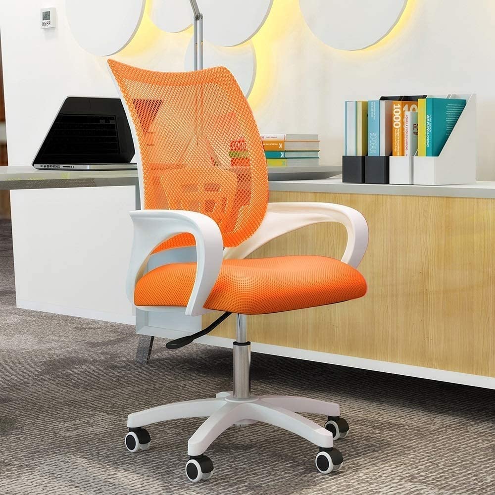 Orange Mesh Back Ergonomic Office Chair Q26045