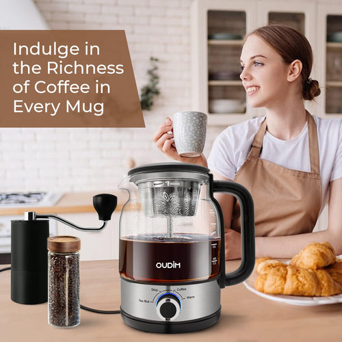 1.2L Glass Stainless Steel Drip Coffee Maker Q4375