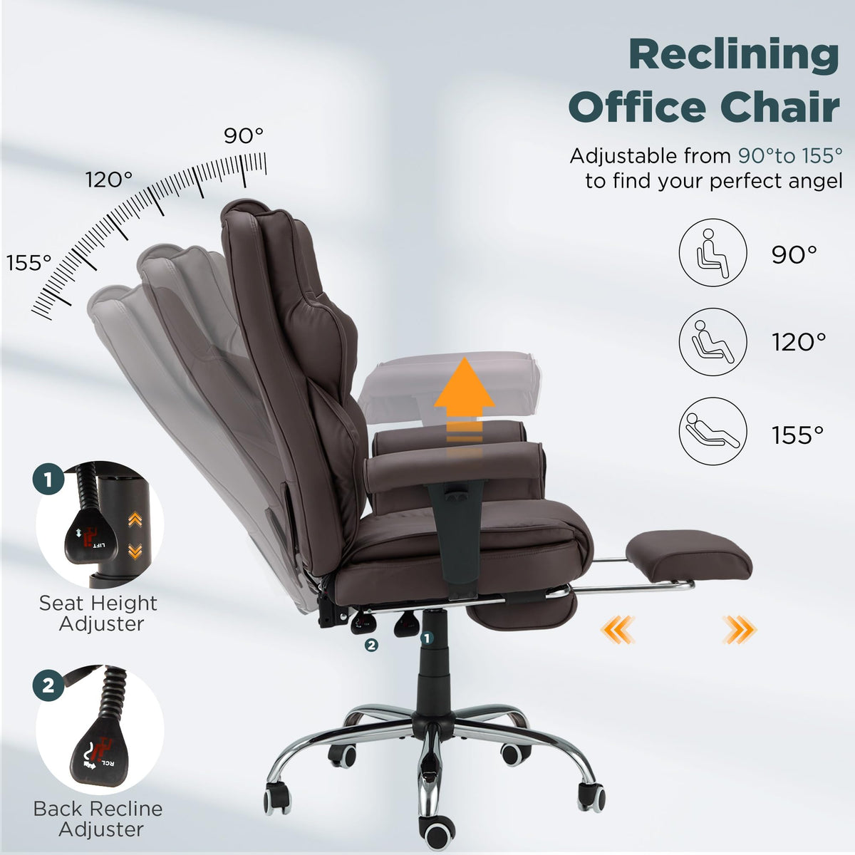 Brown Ergonomic Office Chair H715