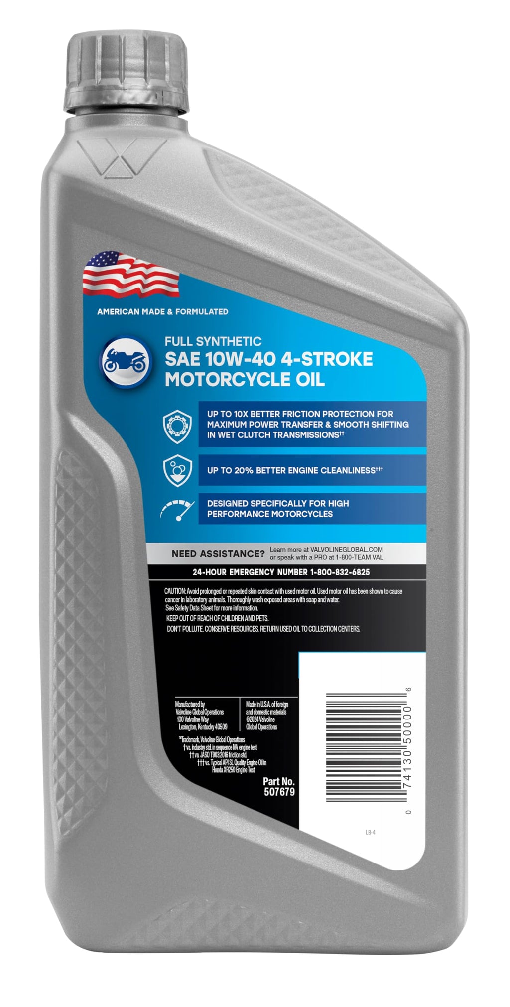 Full Synthetic 10W-40 Motorcycle Motor Oil 1 Quart M905