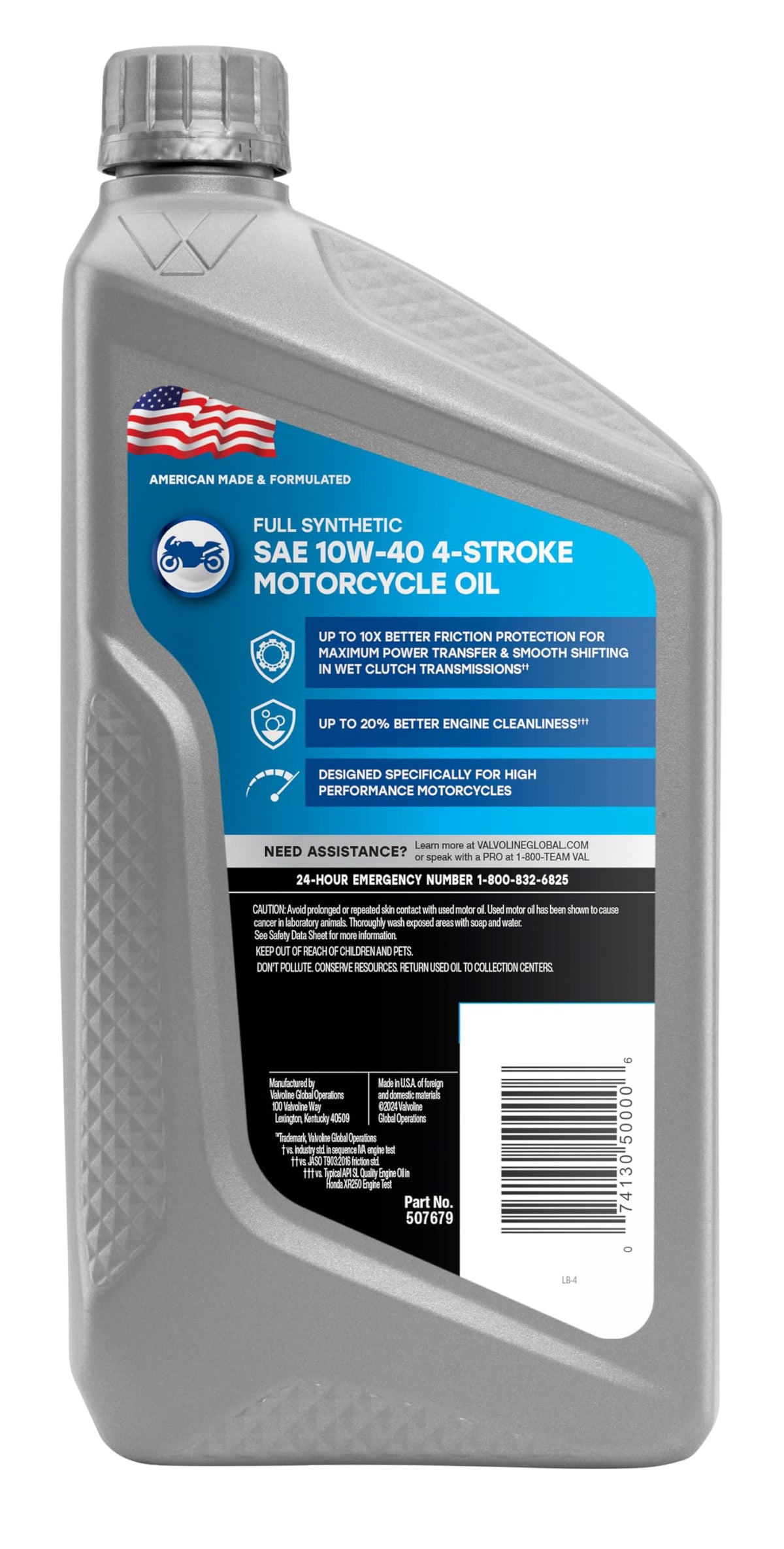 Full Synthetic 10W-40 Motorcycle Motor Oil 1 Quart M905
