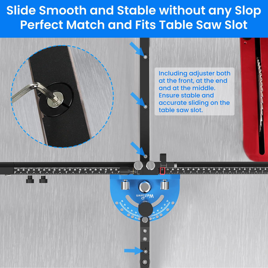 Miter Gauge with Extendable Fence W338