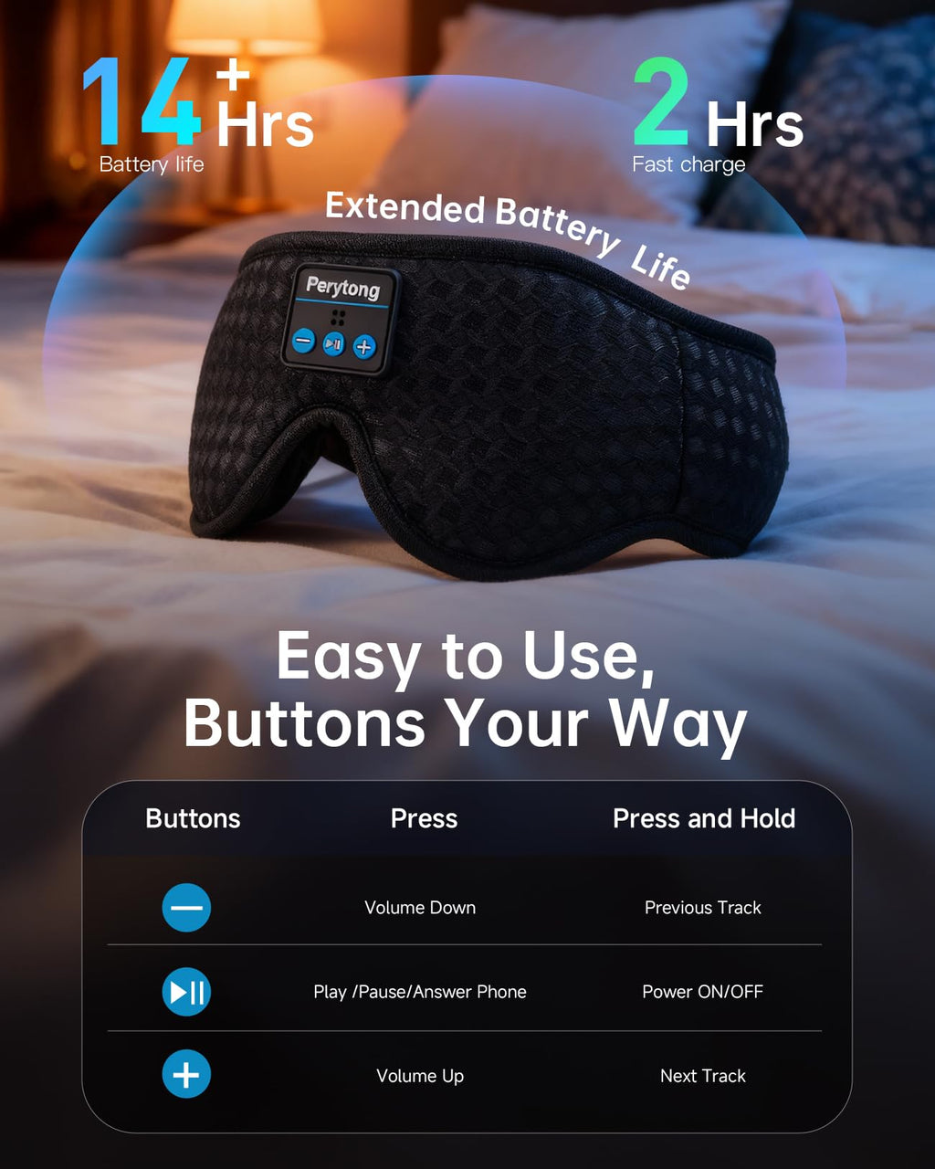 Bluetooth Sleep Mask with Headphones C294880