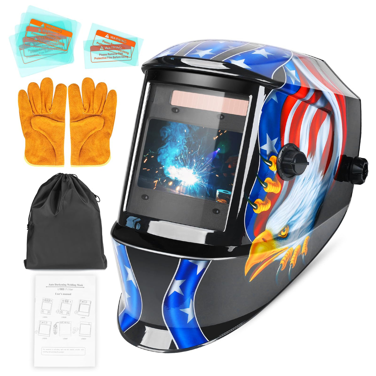 True Color Auto Darkening Welding Helmet Y238578