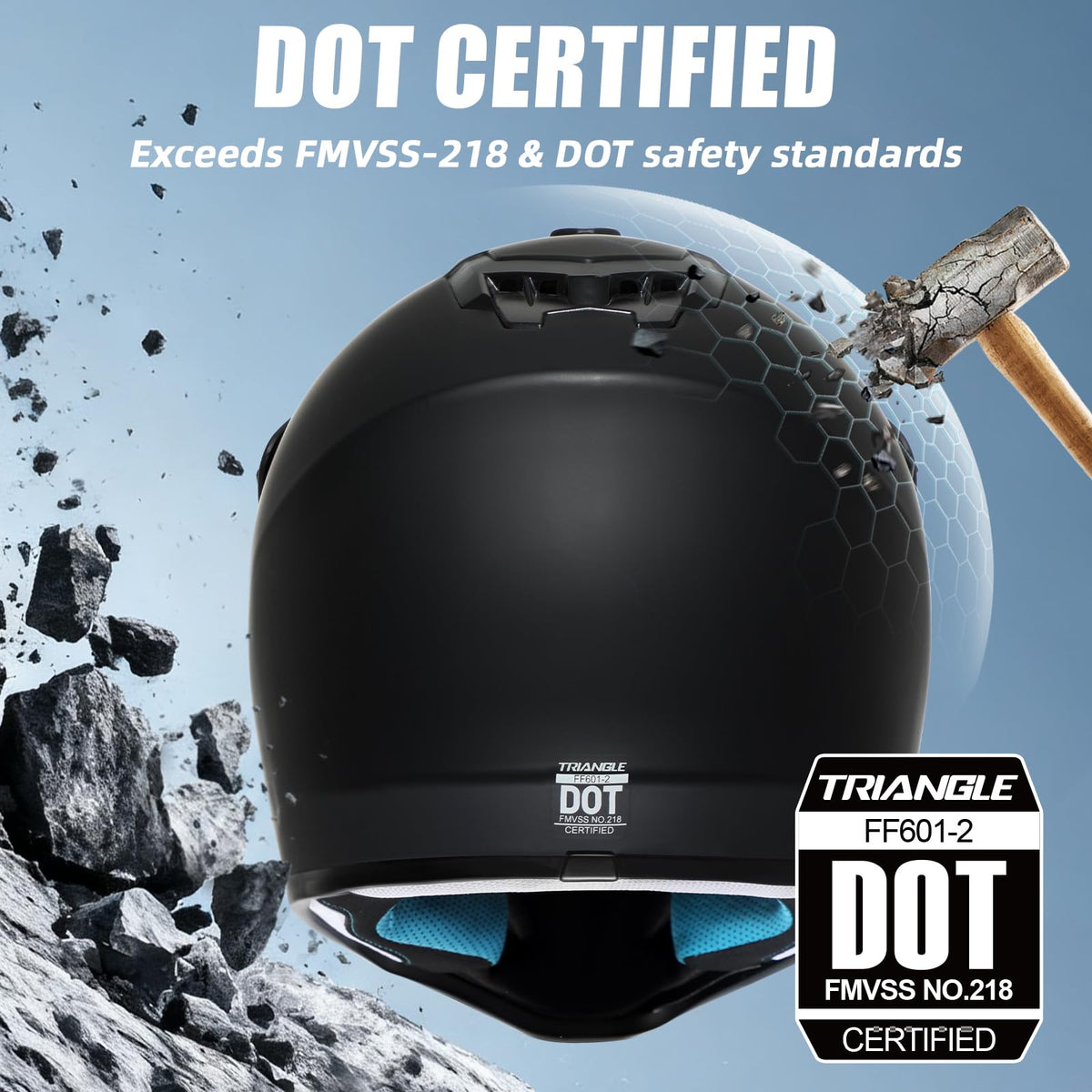 Youth Kids DOT Approved Full Face Motocross Helmet D239178