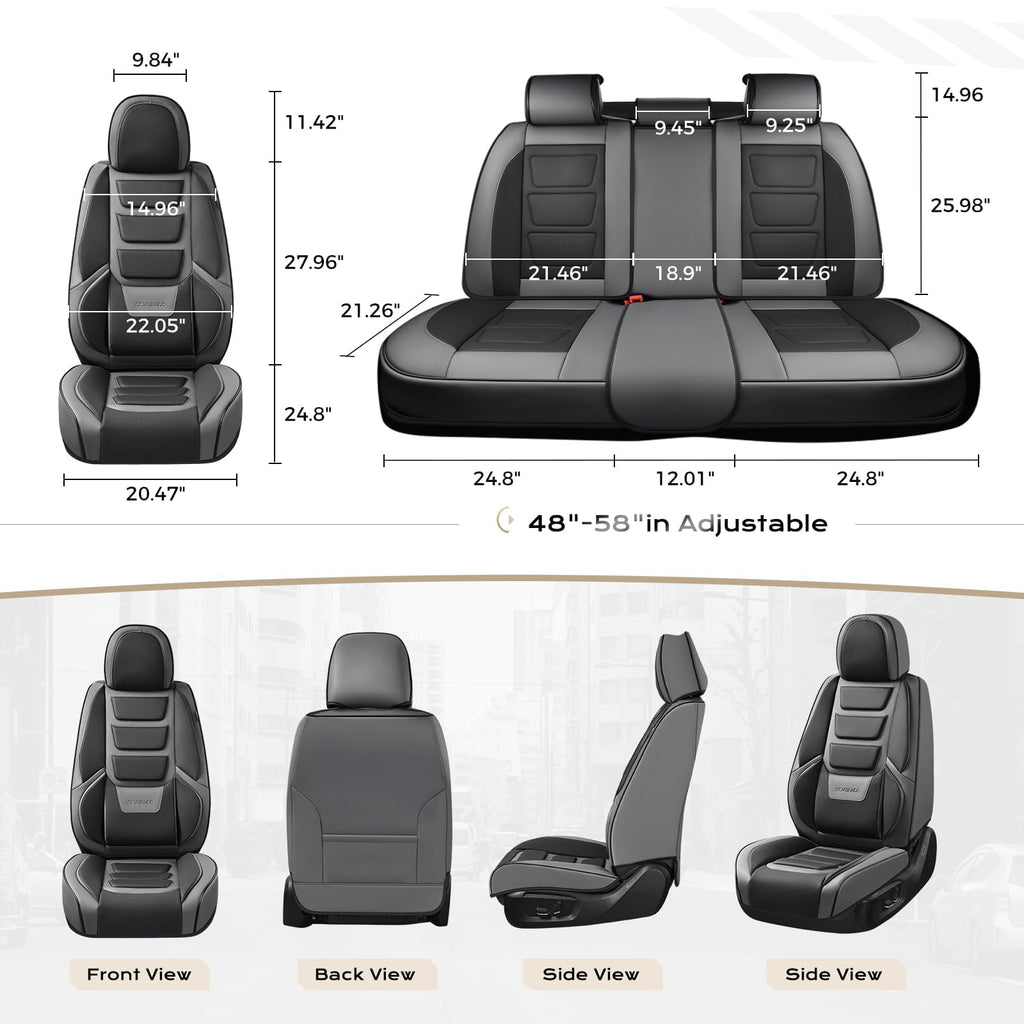Waterproof Leather Car Seat Covers Full Set Z4752