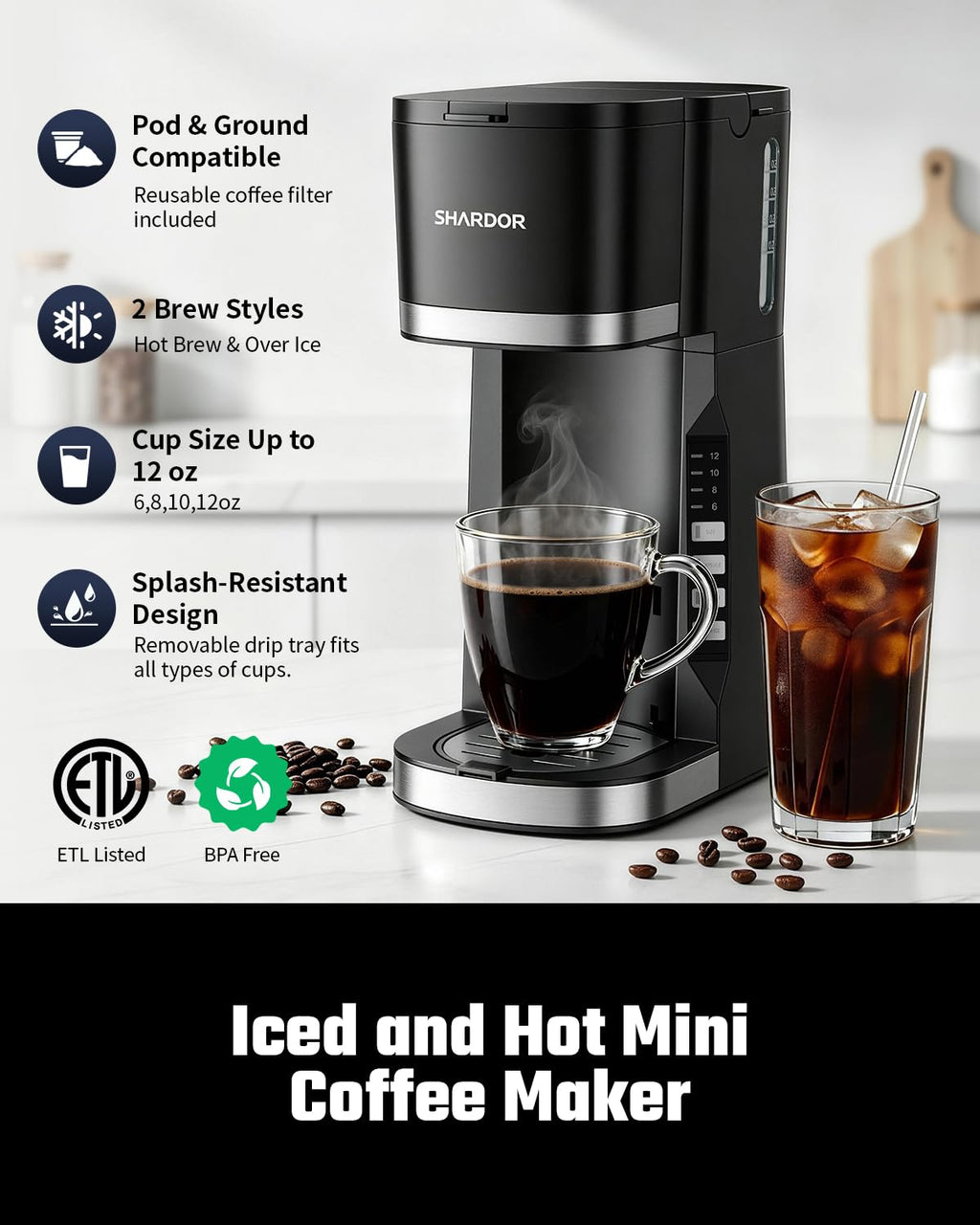Mini Single Serve Coffee Maker E26001
