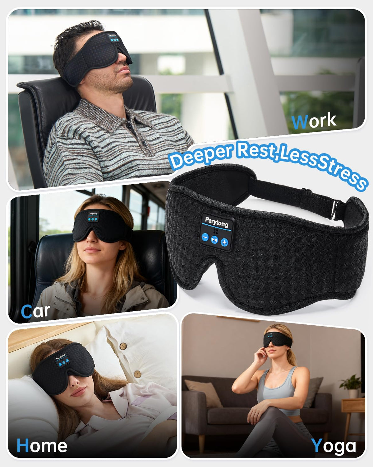Bluetooth Sleep Mask with Headphones C294880