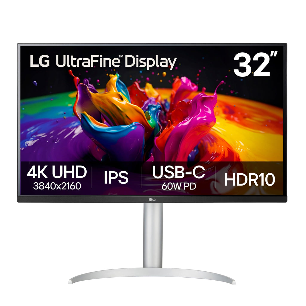 32-inch 4K UHD IPS Computer Monitor with Built-in Speaker, White N72978