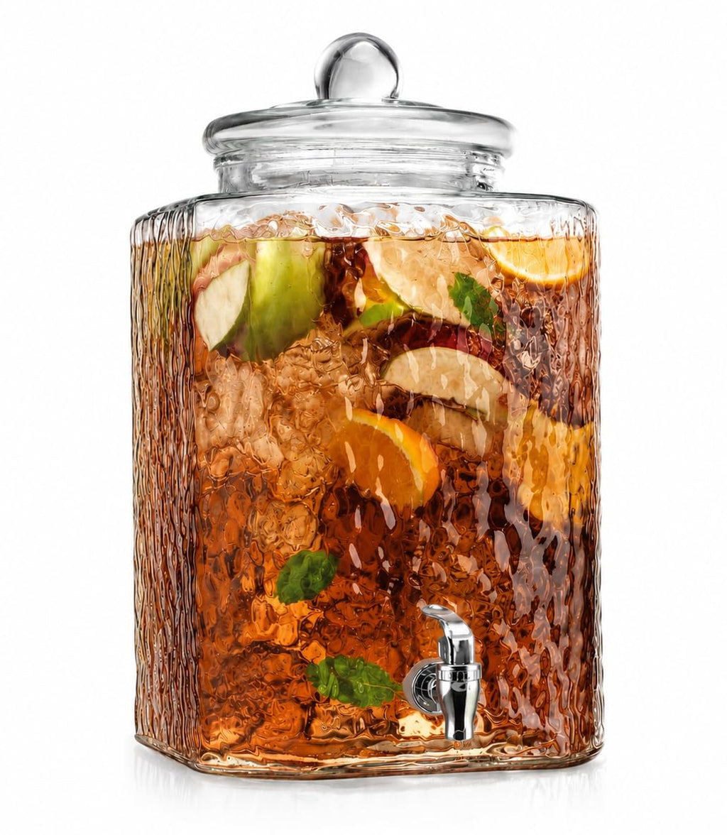 5 Gallon Glass Beverage Dispenser with Spigot Q764