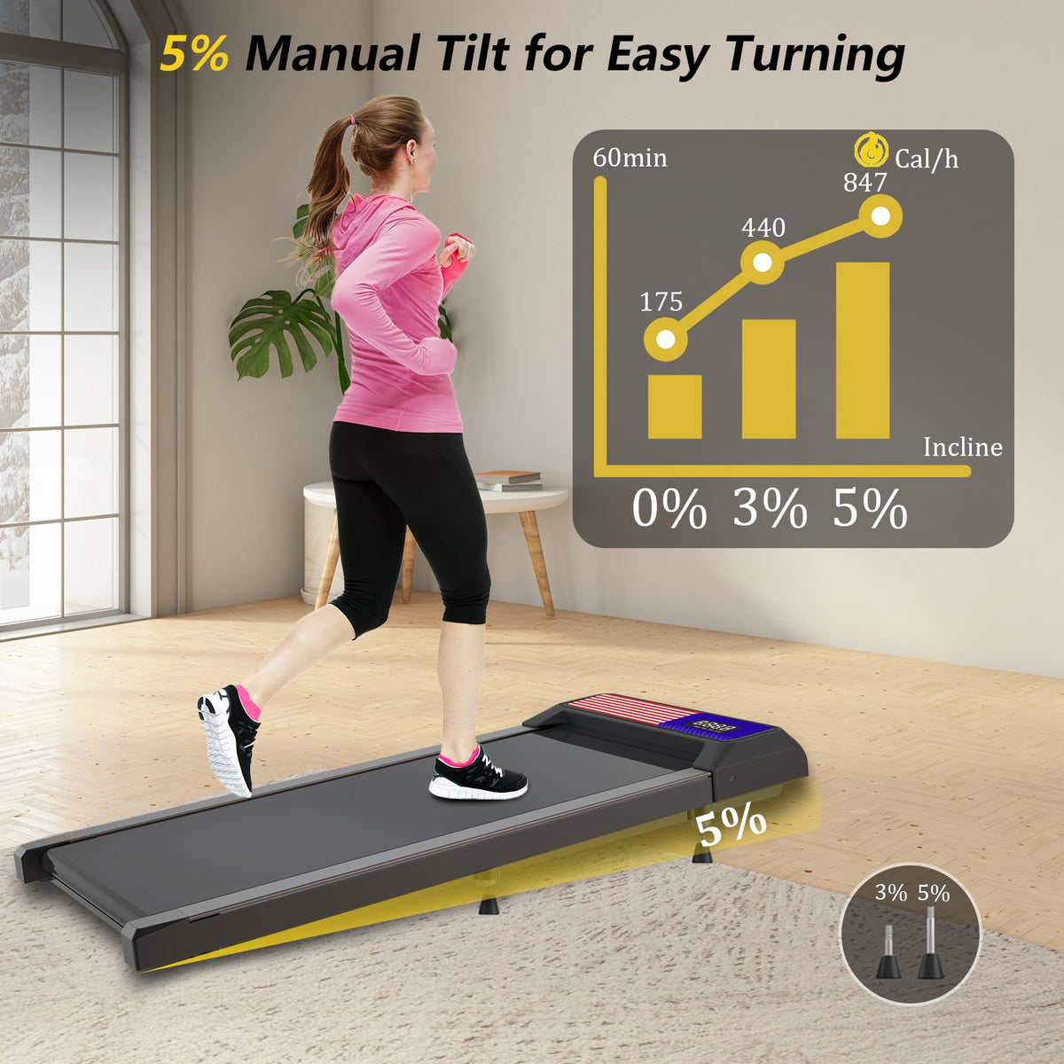 2.5HP Compact Quiet Walking Treadmill G3310
