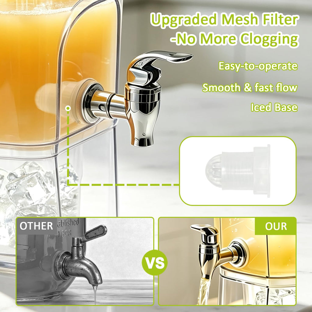 2 Gal Drink Dispensers with Stand & Fruit Infuser Q9077