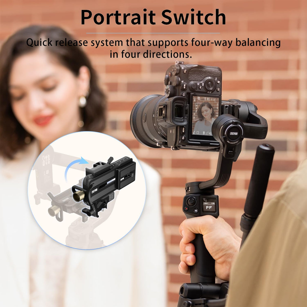 3-Axis Gimbal Stabilizer for DSLR and Mirrorless Camera C50848