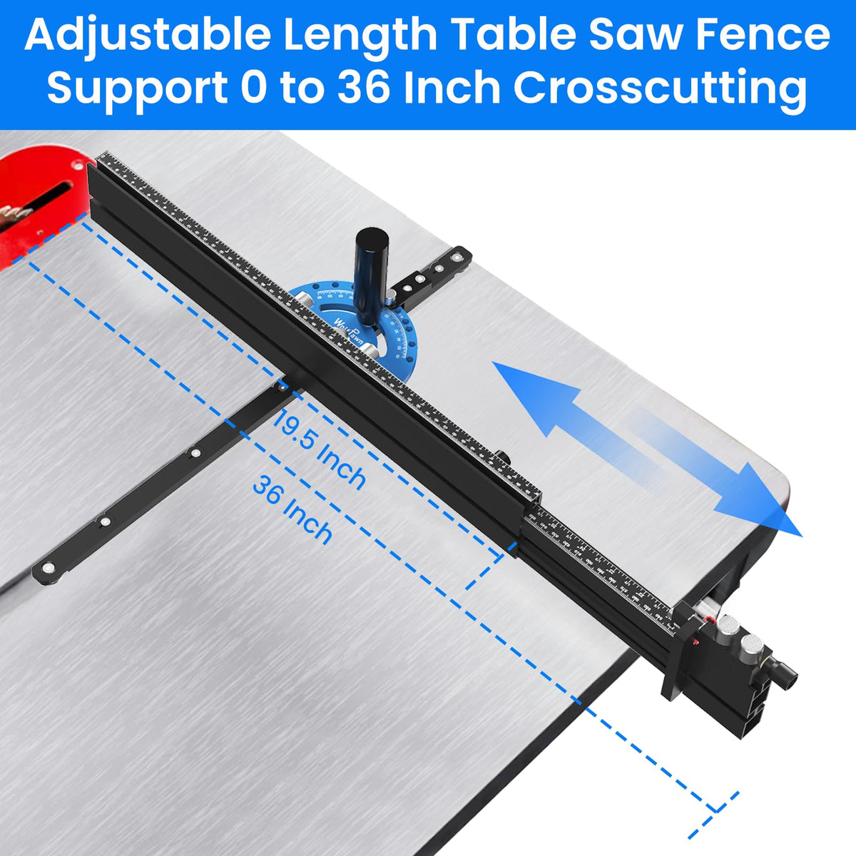Miter Gauge with Extendable Fence W338