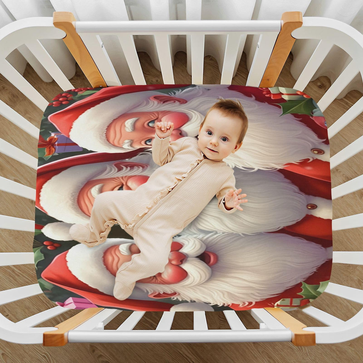 Santa Crib Sheet 52" x 28" F8553