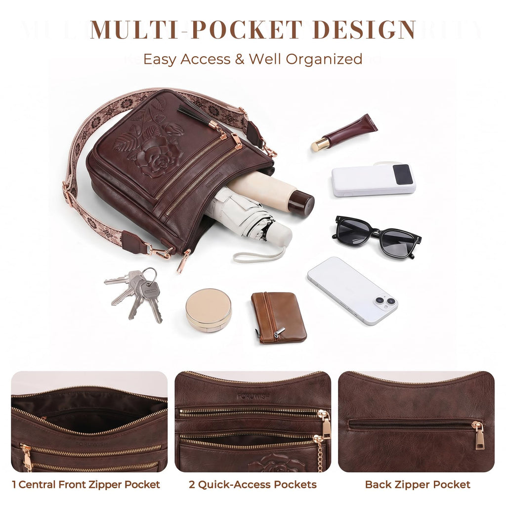 Vegan Leather Crossbody Bag B867568