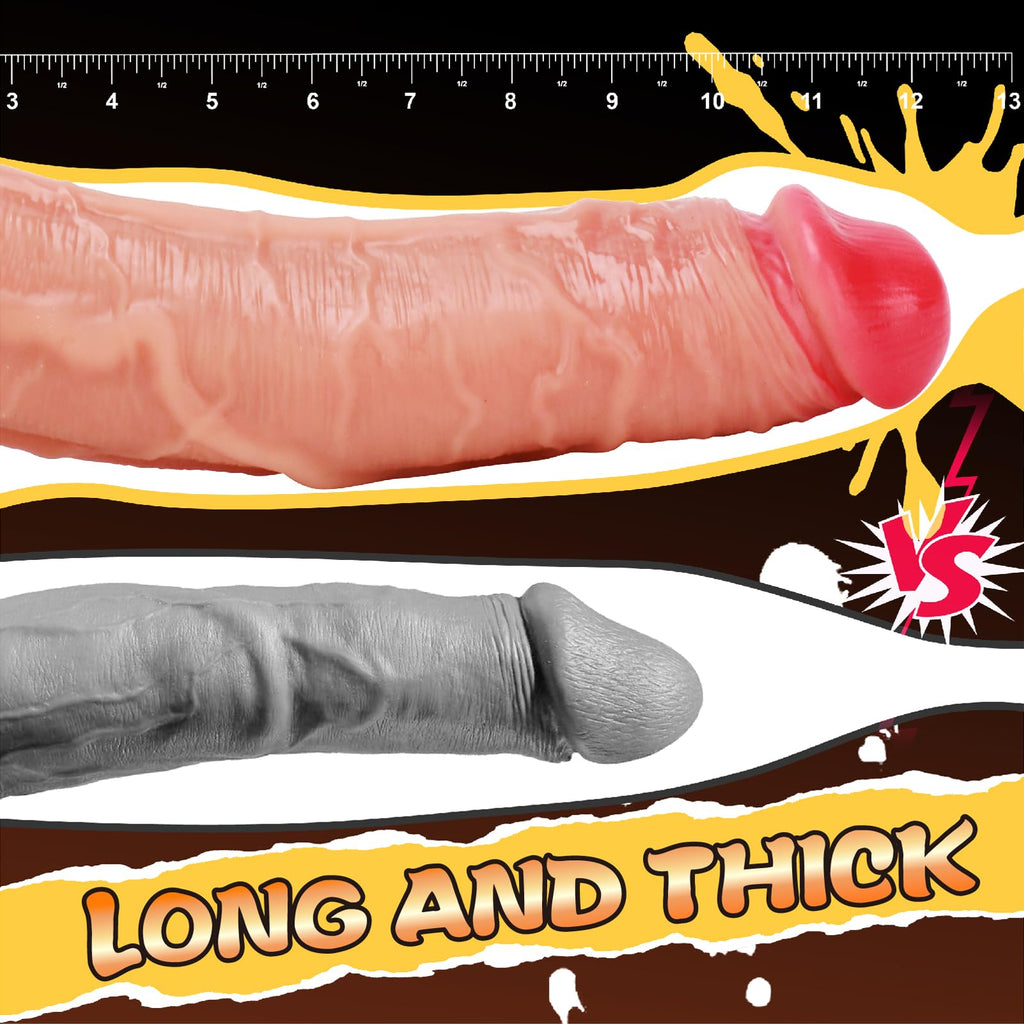 12 Inch Silicone Realistic Dildo with Suction Cup E178