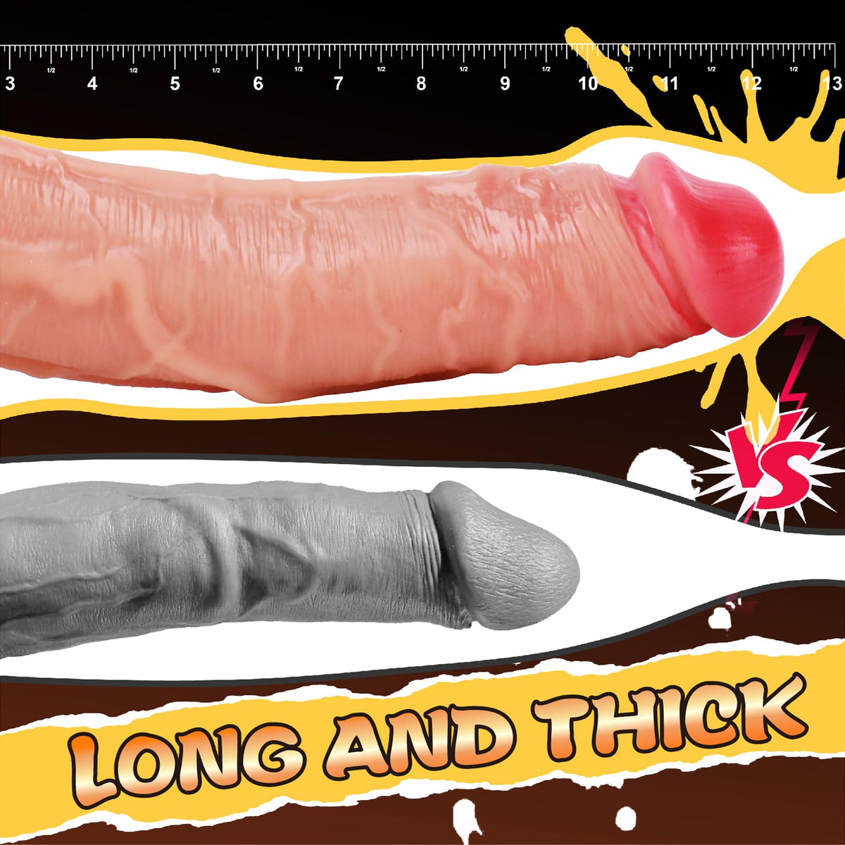 12 Inch Silicone Realistic Dildo with Suction Cup E178