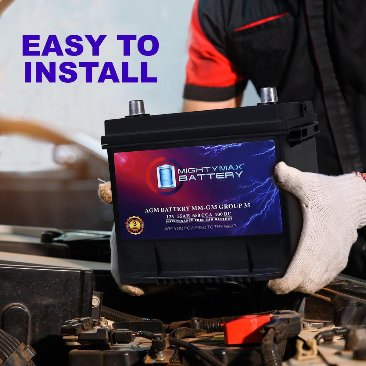 12V 55Ah AGM Replacement Battery F147