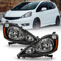 Black Housing Headlights Headlamps Pair Set G414