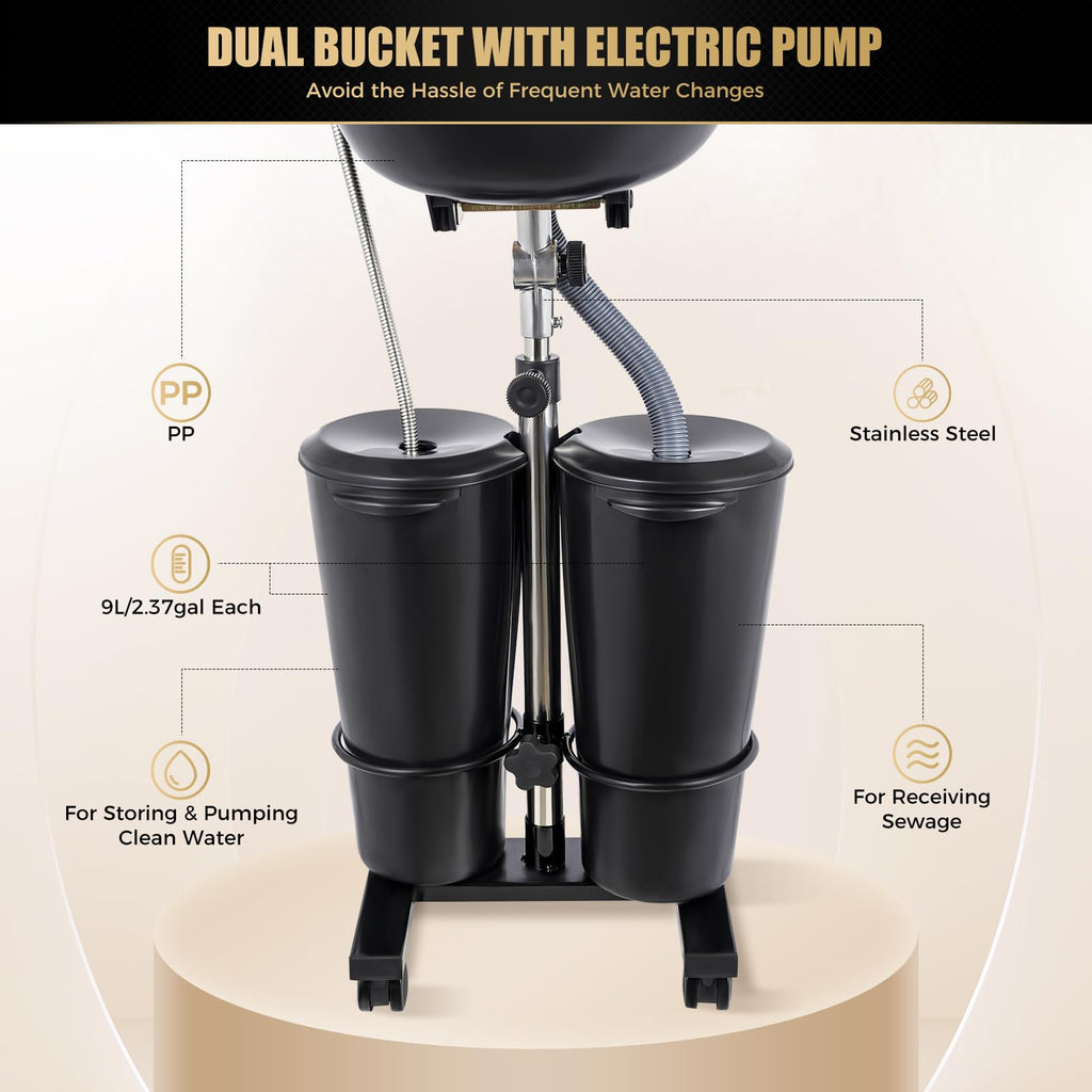 Portable Shampoo Bowl with Electric Pump W751