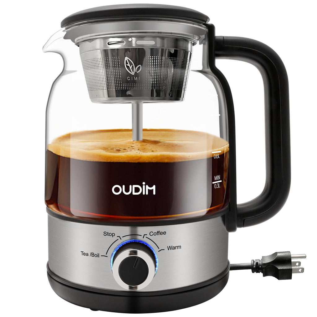 1.2L Glass Stainless Steel Drip Coffee Maker Q4375