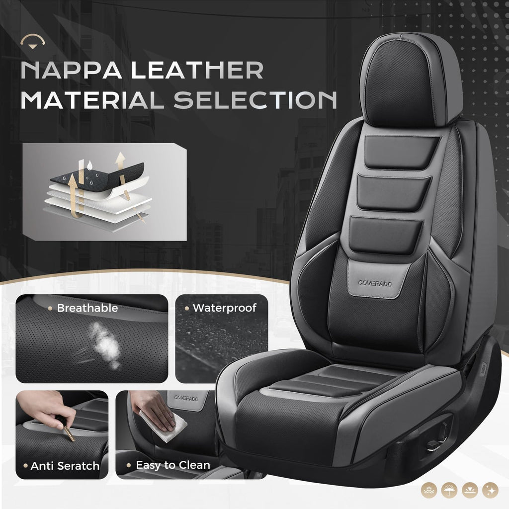 Waterproof Leather Car Seat Covers Full Set Z4752