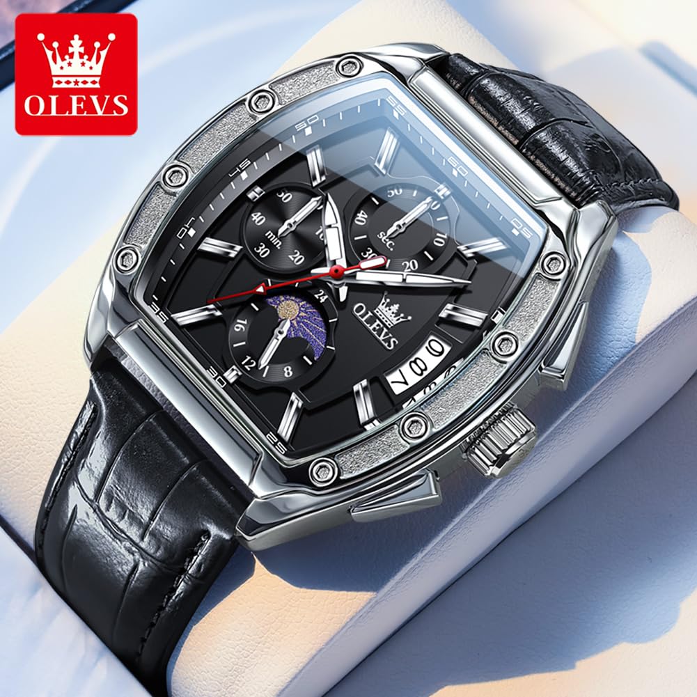 Men's Chronograph Moon Phase Waterproof Watch E7859