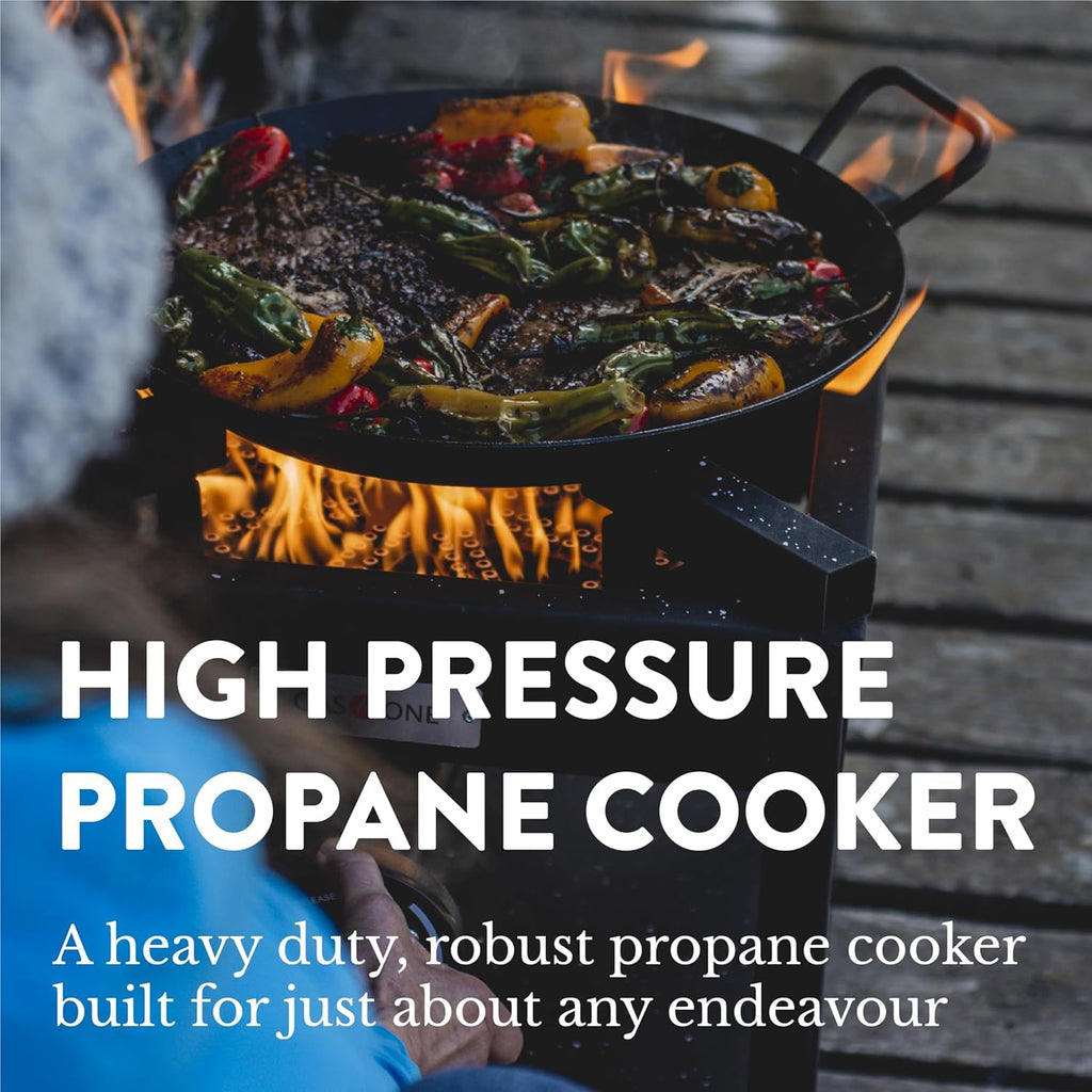 Propane Burner Cooker Outdoor Gas Stove with Regulator Hose X17849
