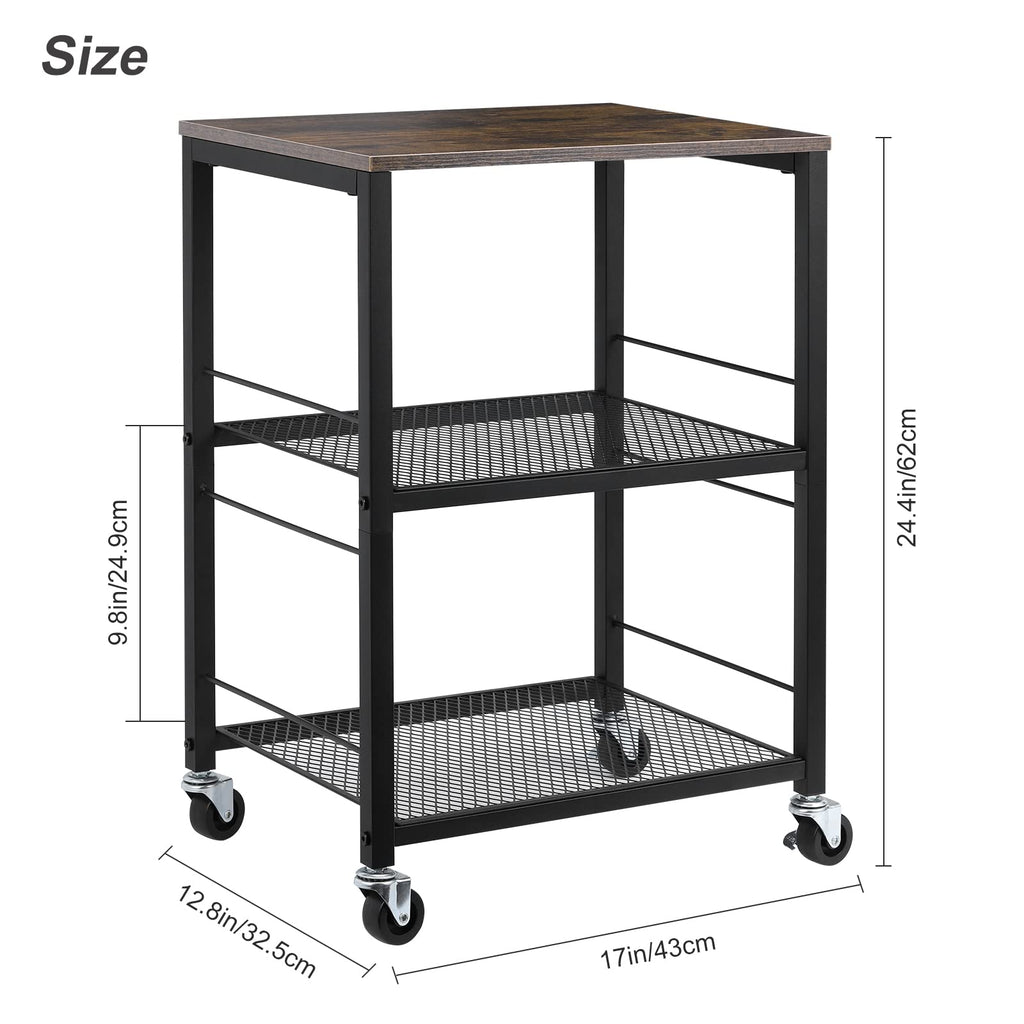 3 Tier End Table with Wheel Q893319