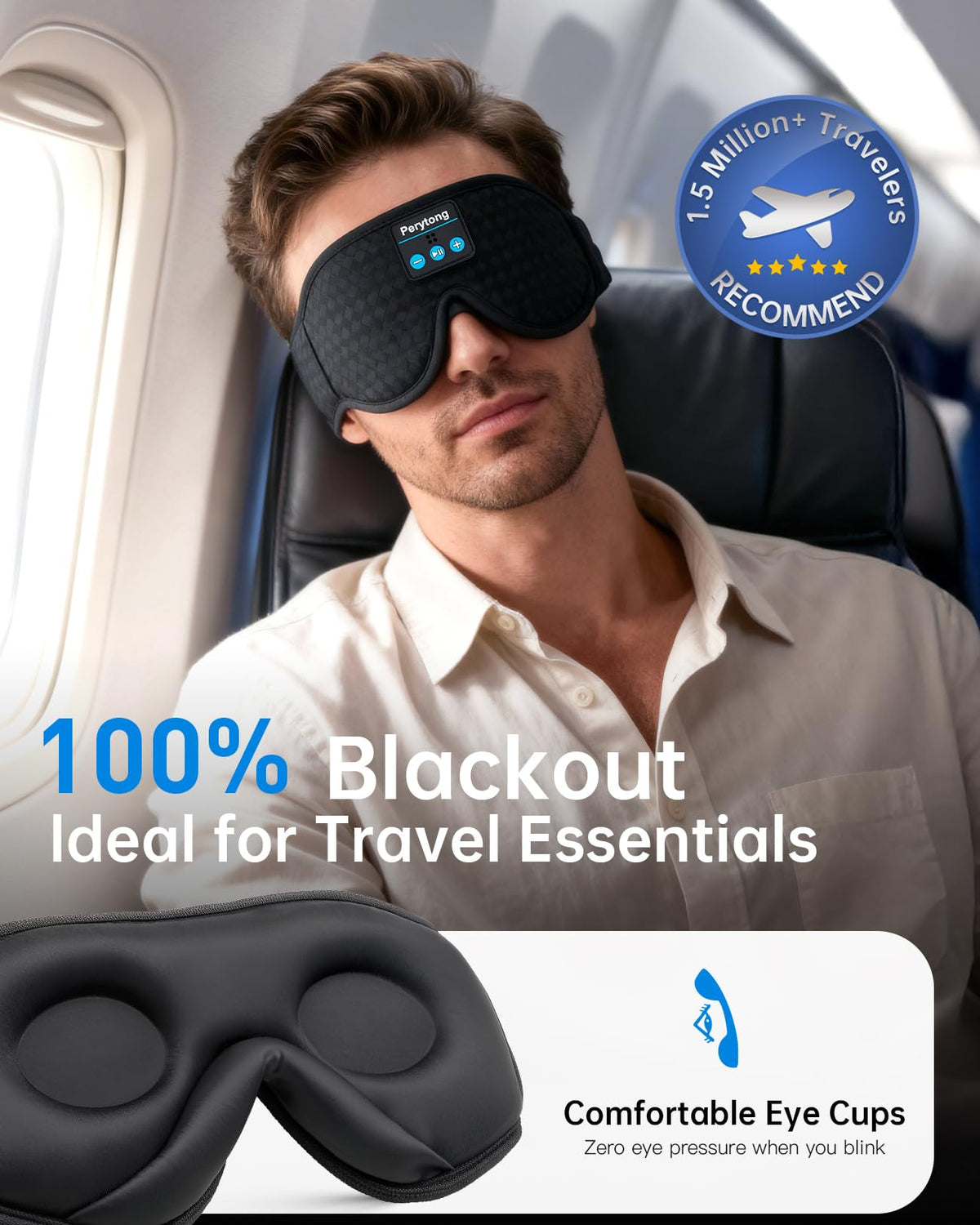 Bluetooth Sleep Mask with Headphones C294880