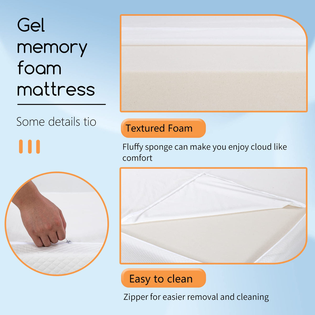 5" Twin Gel Memory Foam Mattress E560