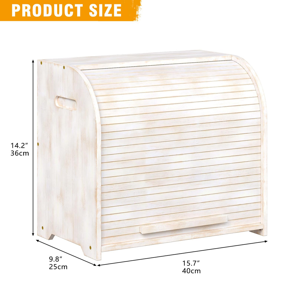 Bamboo Roll Top Bread Box O471
