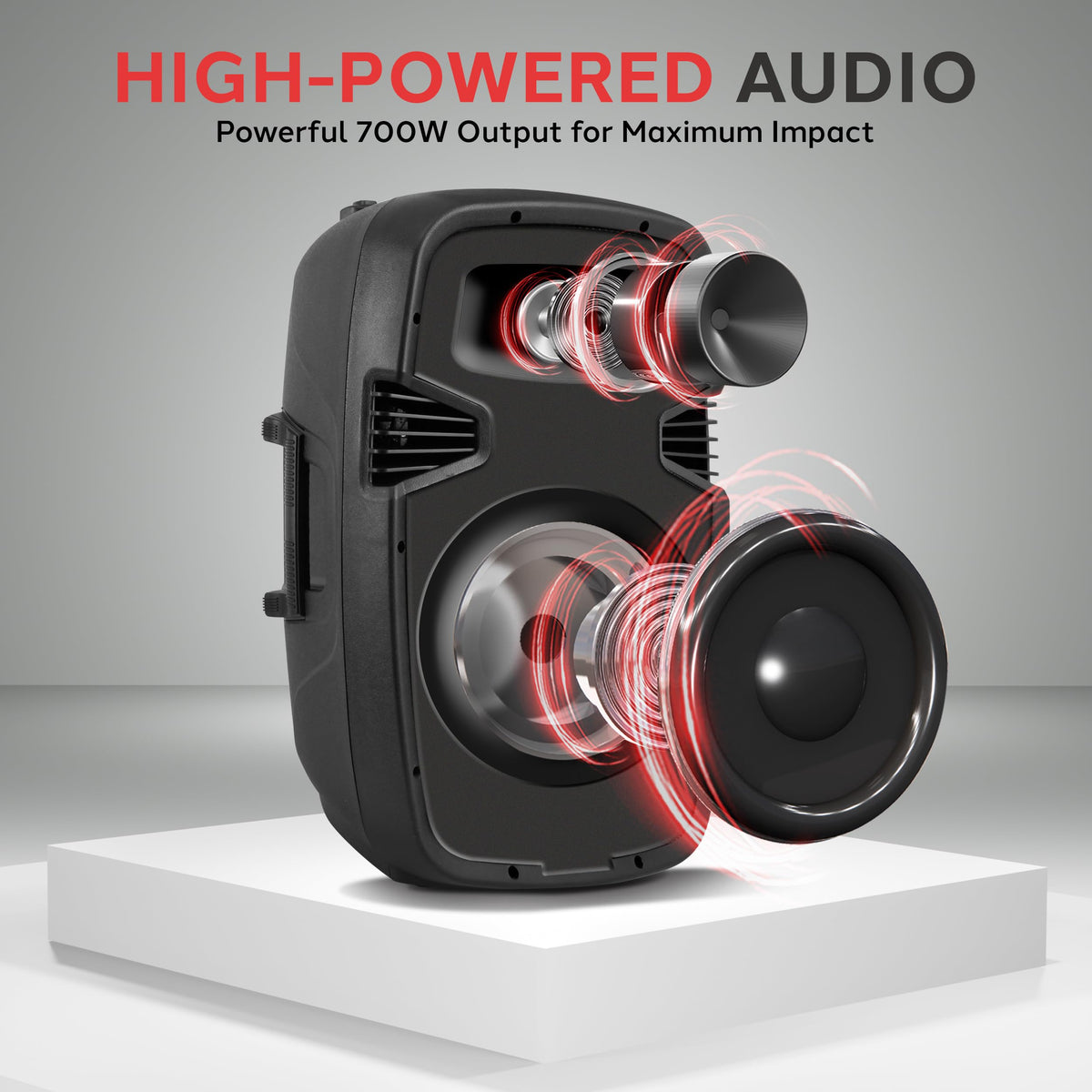 Dual 8inch 700 Watt Bluetooth PA Speaker System P375