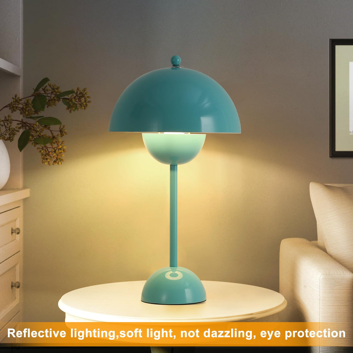 Mid-Century Modern Table Lamp Turquoise M842509