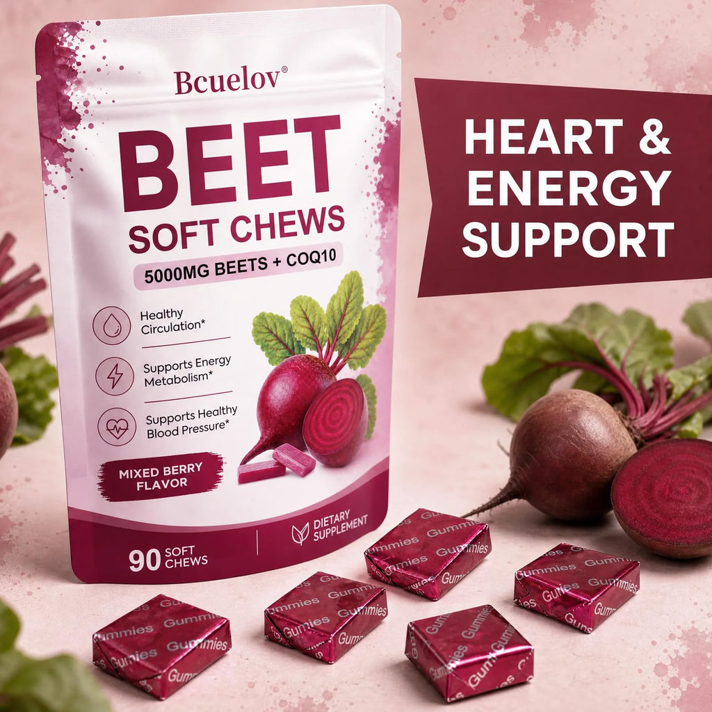 Beet Root Chews with CoQ10, Mixed Berry, 90 Ct X783119