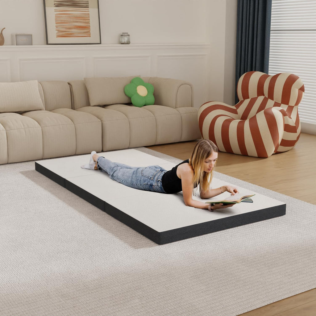 3 Inch Twin Trifold Mattress with Washable Cover M114