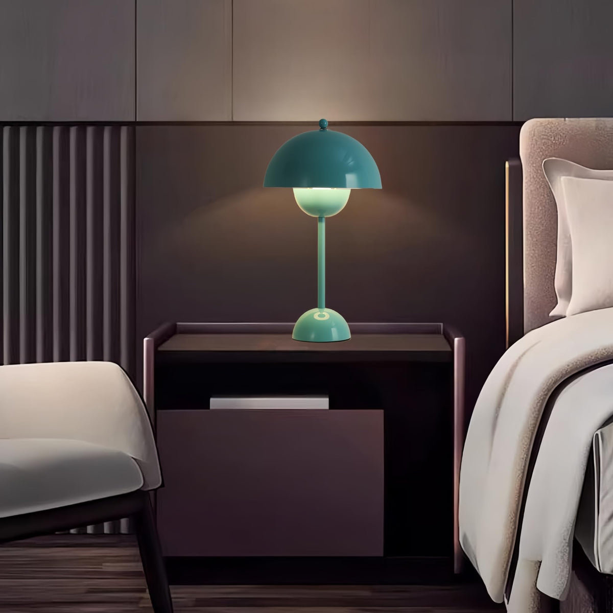 Mid-Century Modern Table Lamp Turquoise M842509