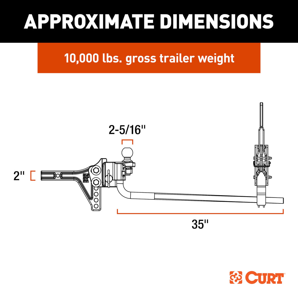 10,000 lb Trailer-Mounted Weight Distribution Hitch F489